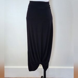 || COA || black, knit, maxi skirt, knotted, fitted,  wide waistband, size small